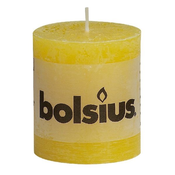 Bougie pilier Bolsius bolsius jaune 8x7cm