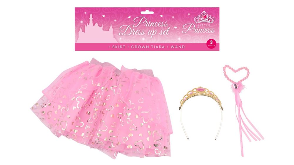 Ensemble de déguisement de princesse Johntoy, 3 pièces.