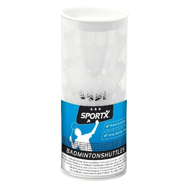 Volants de badminton Sportx 3 blancs