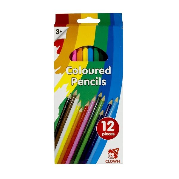 Crayons de couleur longs Clown 12 pièces