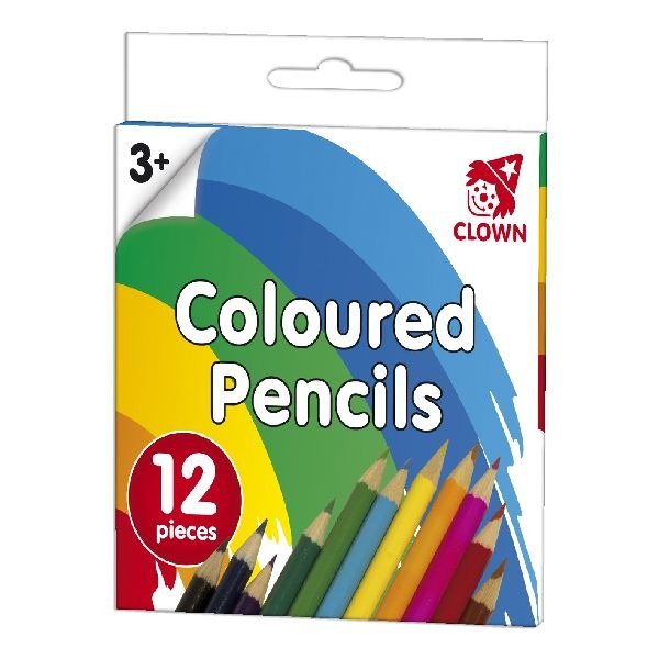 Crayons de couleur clown 12 pièces