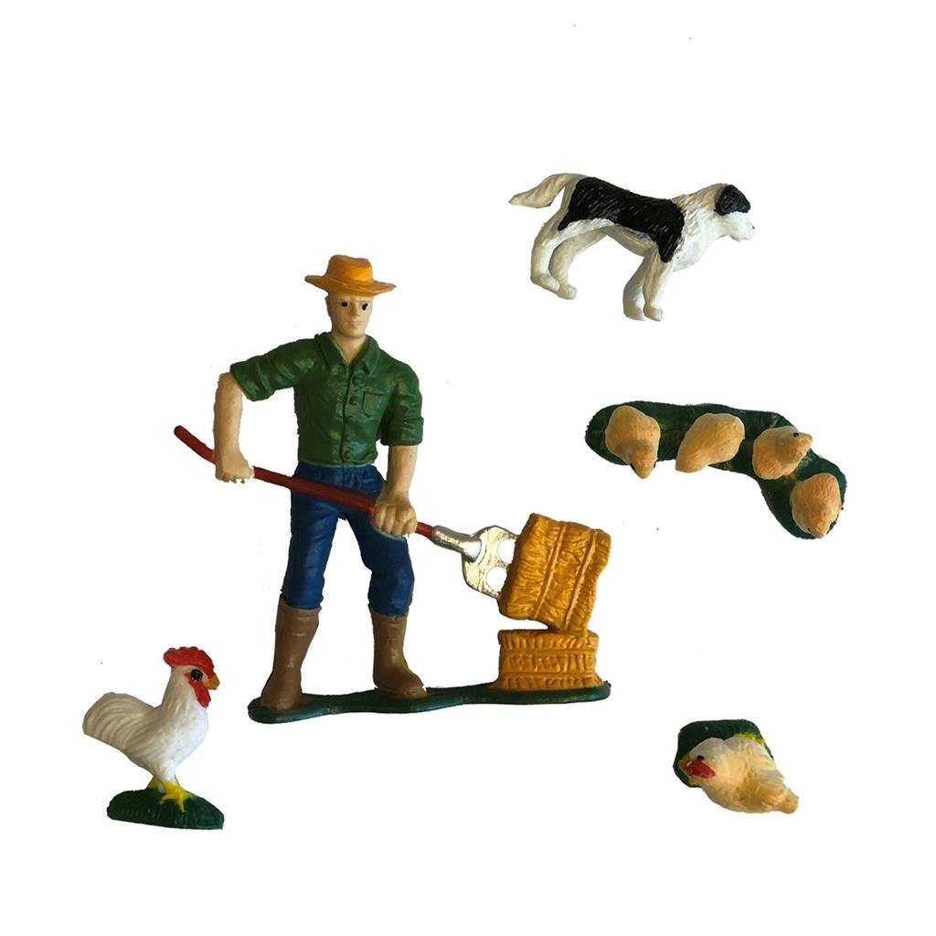 Ferme hollandaise Fermier hollandais avec animaux de la ferme 5 pièces