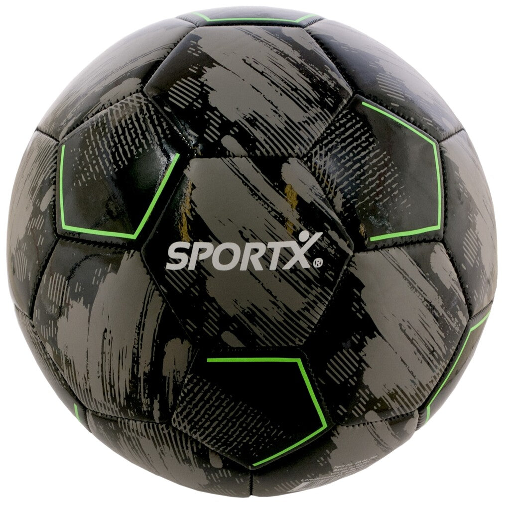 Sportx ballon de football 22 cm 330-350 g noir gris vert fluo
