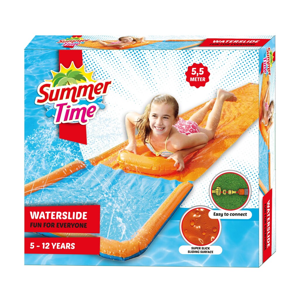 Toboggan aquatique Summertime 550x80 cm orange