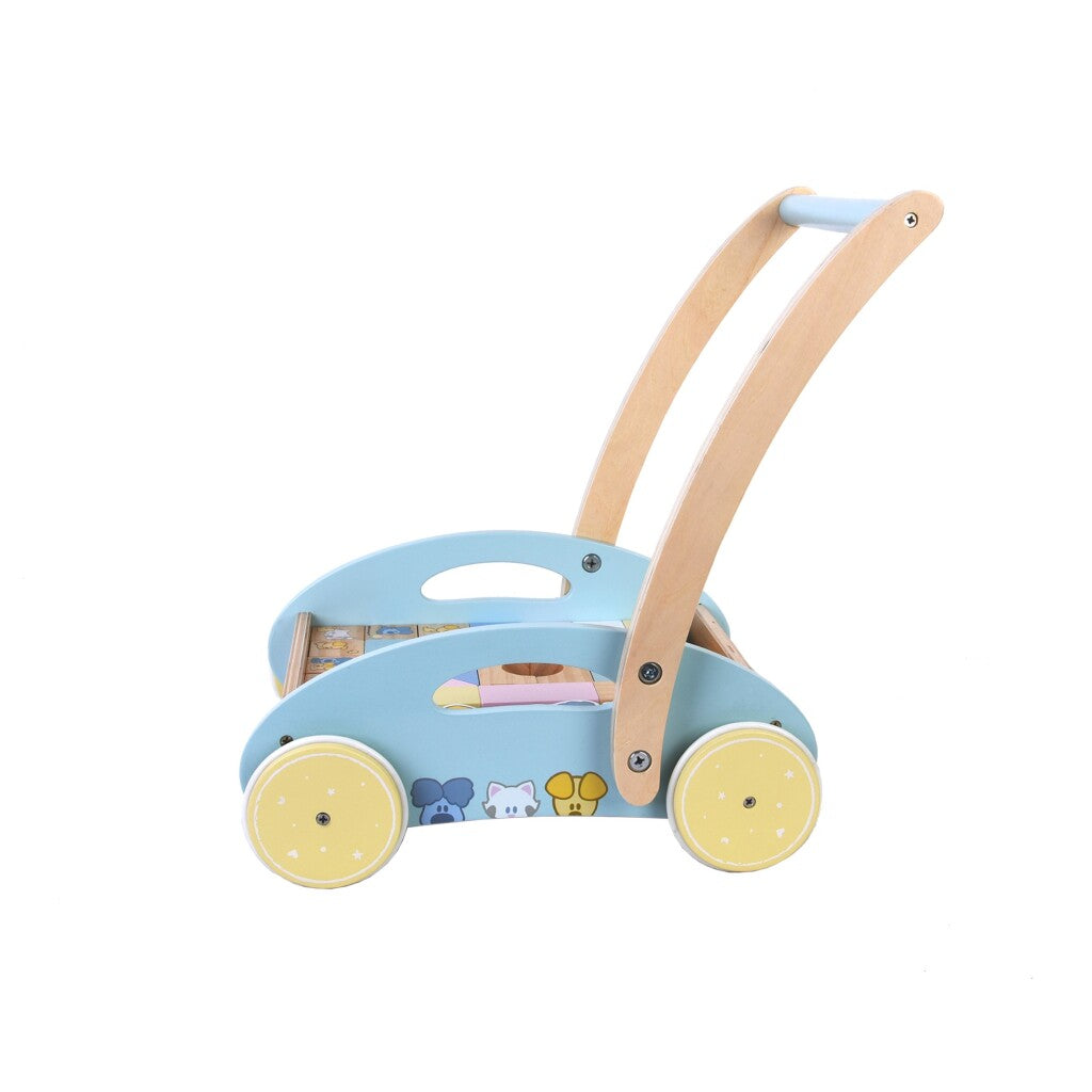 Rubo toys Woezel and Pip baby block cart walker