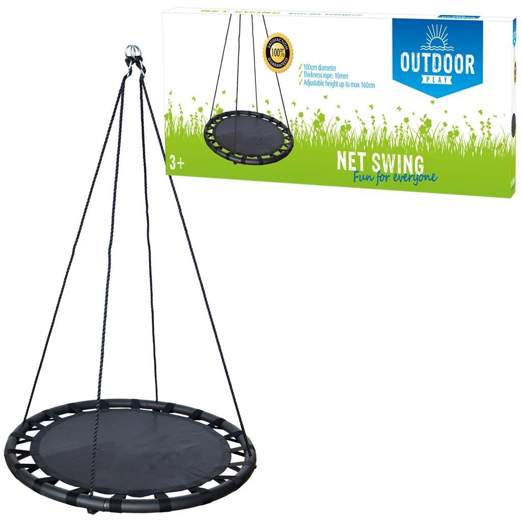 Swing de jeu en plein air Matt Black, 100 cm
