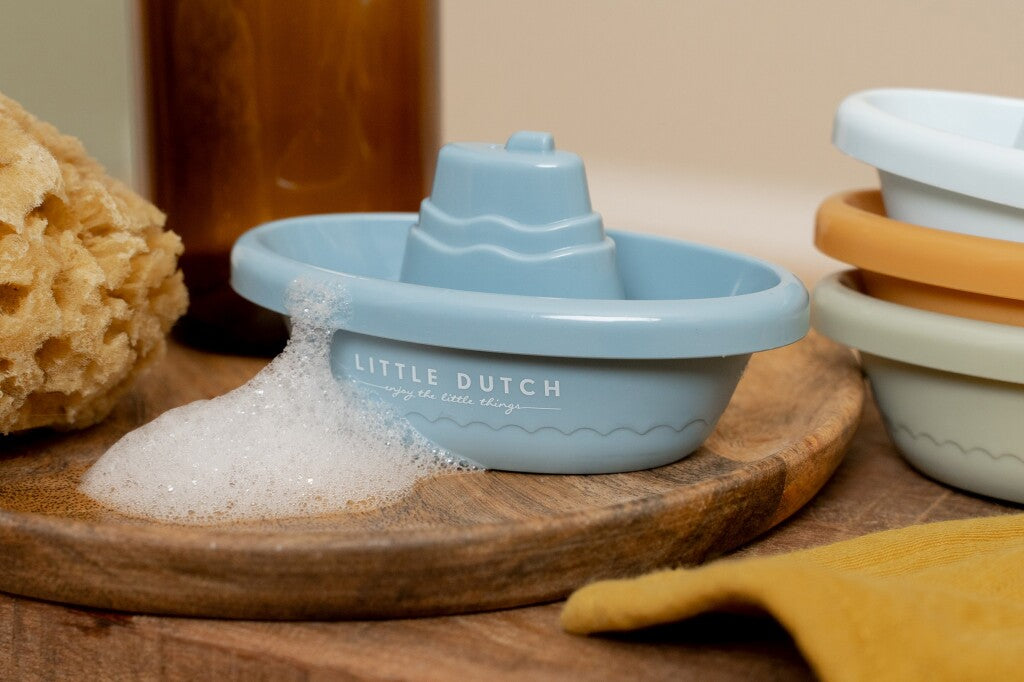 Little Dutch 4 bateaux de bain bleu