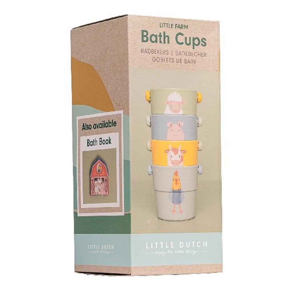 Tasses de bain Little Dutch Farm, 4 pcs.