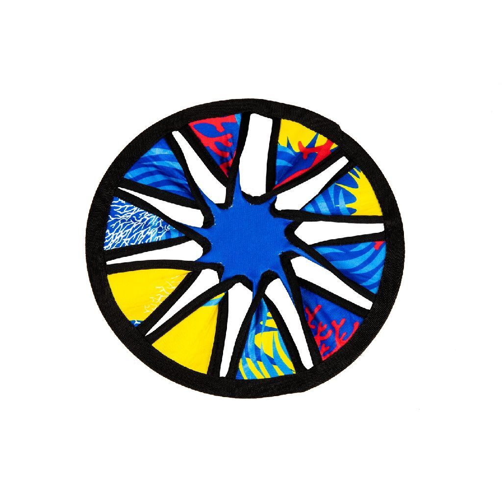 Frisbee doux Summertime 25 cm jaune bleu