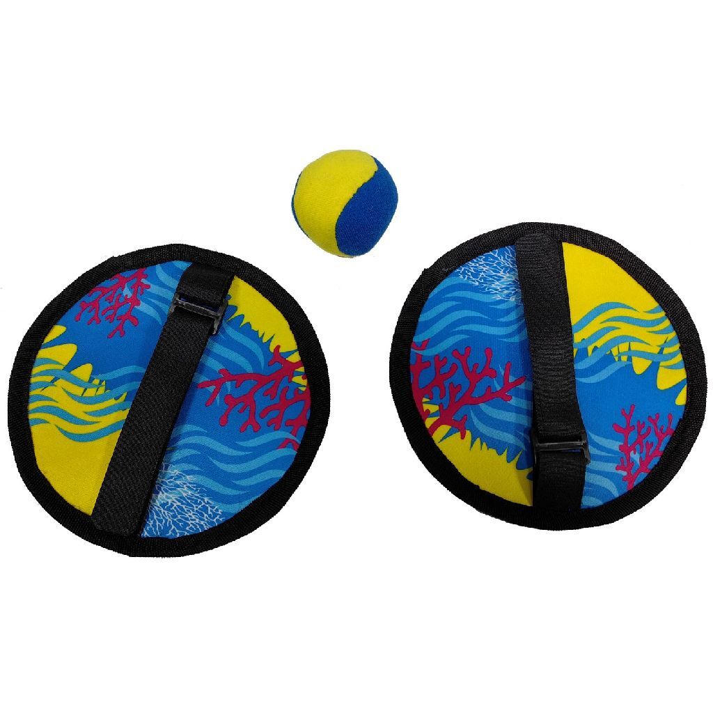 Jeu de balles souples Summertime bleu jaune