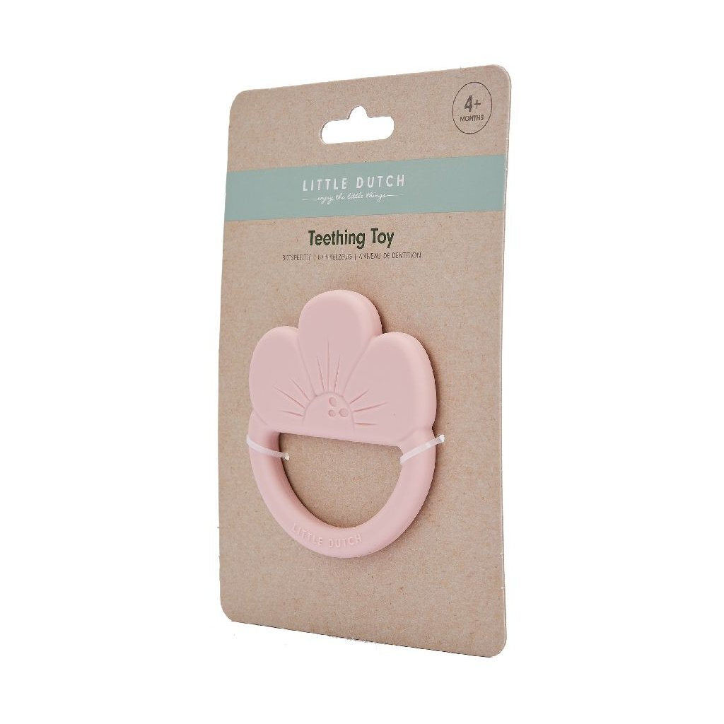 Anneau de dentition en silicone Little Dutch fleur rose