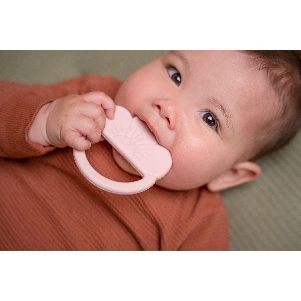 Anneau de dentition en silicone Little Dutch fleur rose