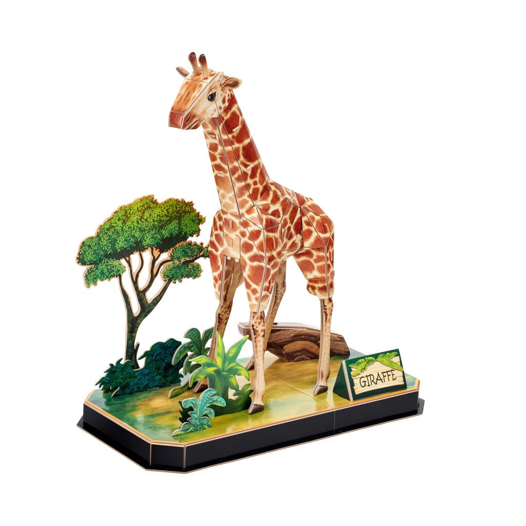 Puzzle 3D cubique amusant girafe 43 pièces