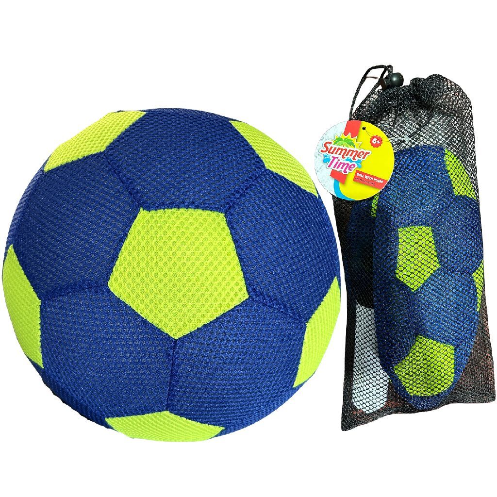 Ballon gonflable Summertime avec pompe bleu vert