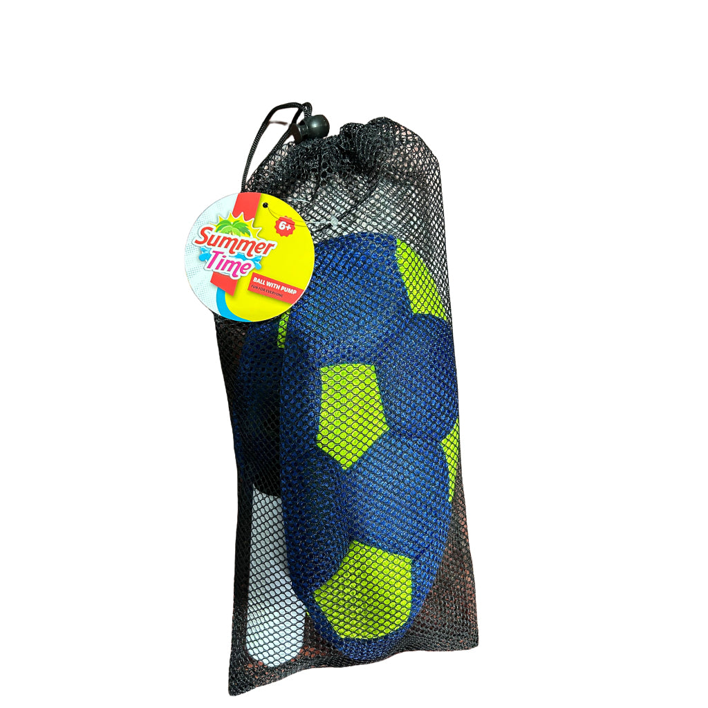 Ballon gonflable Summertime avec pompe bleu vert