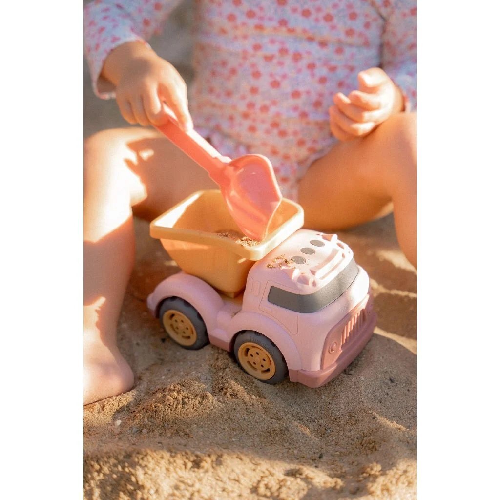 Petit camion benne hollandais 17 cm rose