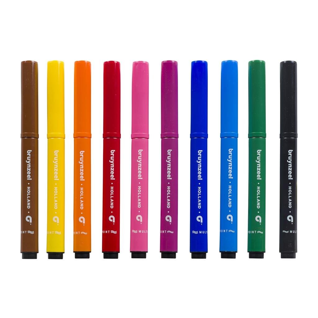 Feutres multipointes Bruynzeel 10 pièces