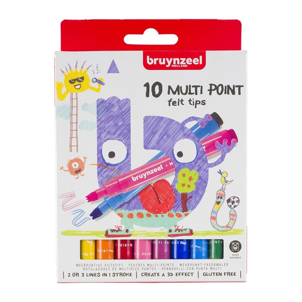 Feutres multipointes Bruynzeel 10 pièces