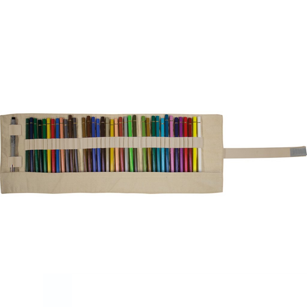 Kangaro Kangaro K-480001 Trousse enroulable pour 38 Crayons Marqueurs 51,5x19 cm Toile