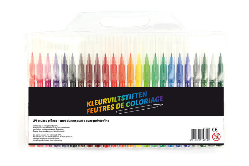 Kangaro k-750024 feutres pointe fine trousse à crayons avec 24 couleurs