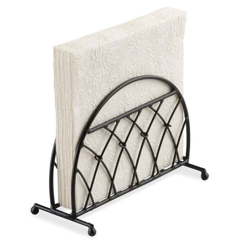 Ambiente porte-serviettes grille sur pied noir