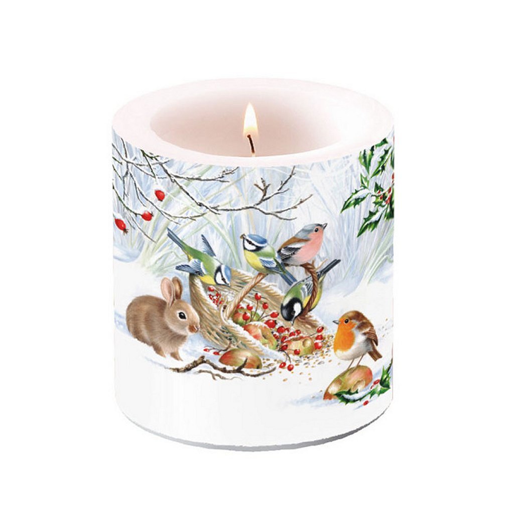 Ambiente Ambiente Winter Treat Bougie pilier 35 heures de combustion 7,5x8 cm