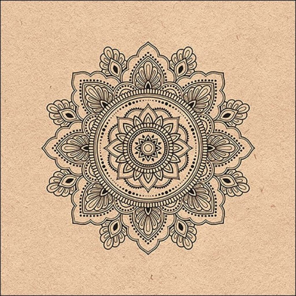 Serviettes Ambiente 33x33cm mandala nature 20 pièces