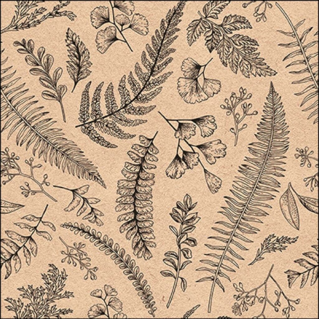 Serviettes Ambiente feuilles et herbes 20 pièces