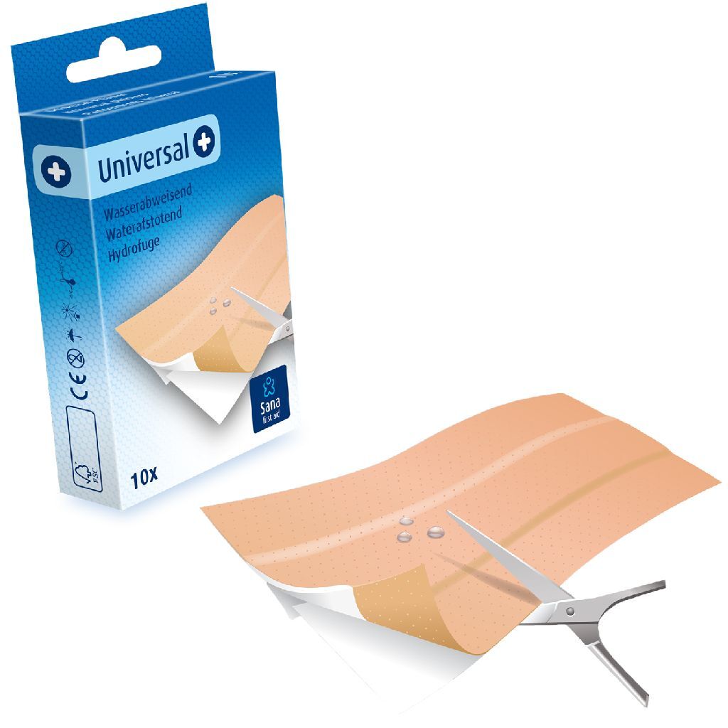 Sana pansements PE hydrofuges universels premiers secours 10 pièces