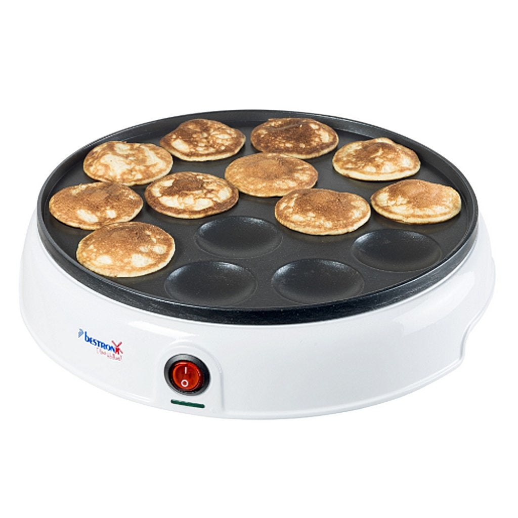Bestron apfm700w machine à poffertjes 800w blanc noir