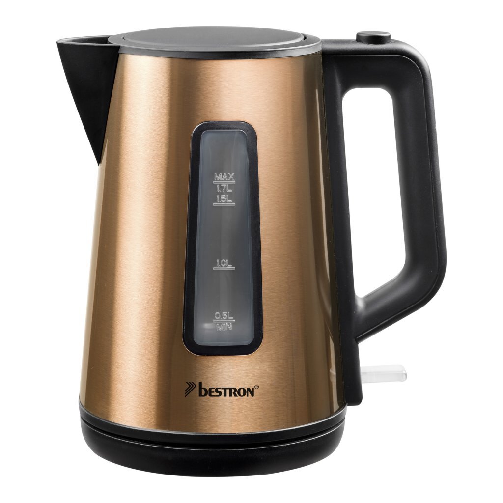 Bestron awk1000co bouilloire 1,7l 2200w cuivre noir