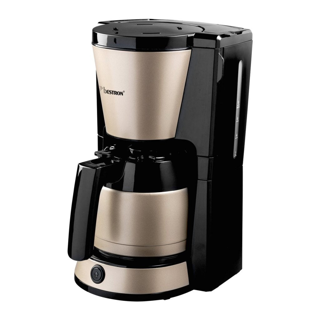 Bestron acm1000sat cafetière collection satin beige noir