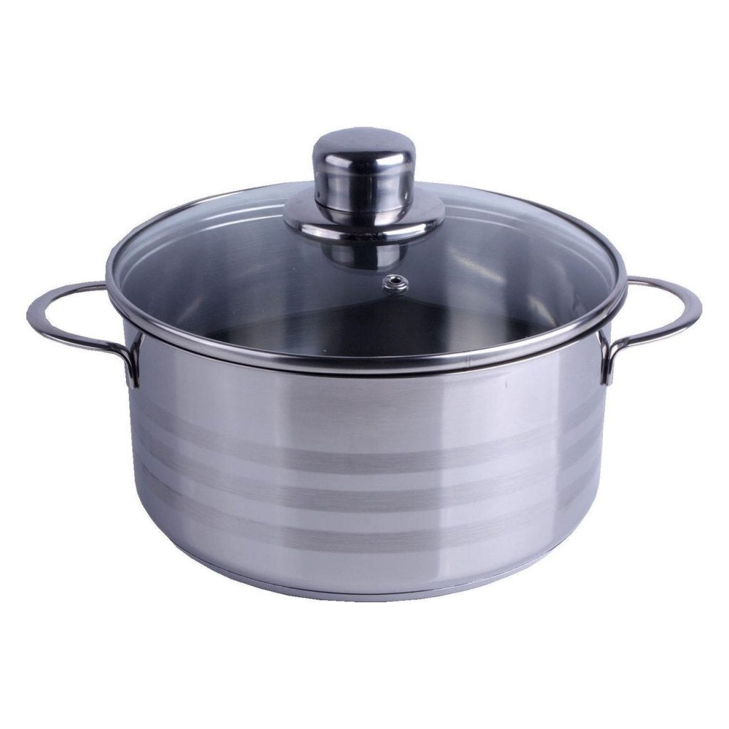 Casserole Basic 22 cm 4l + couvercle en verre inox