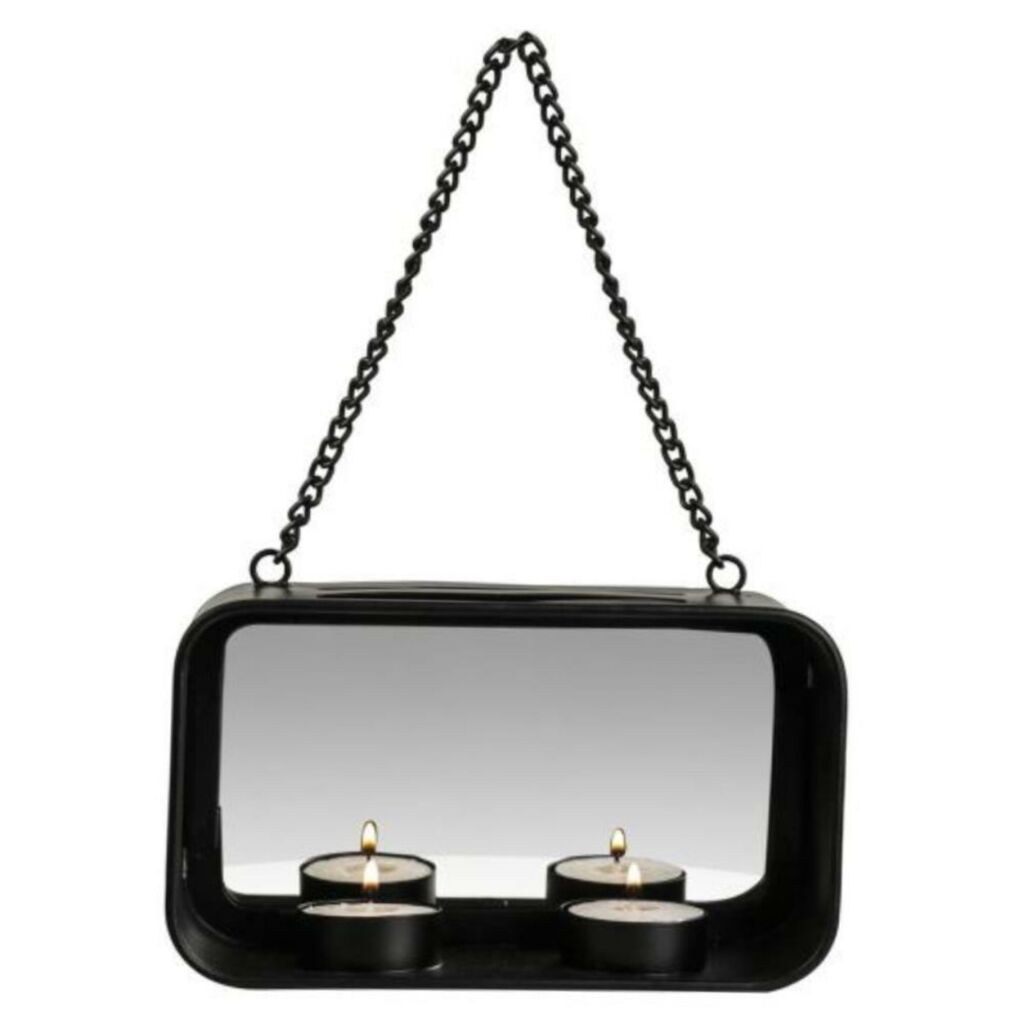 No brand gusta photophore mural noir 18x10x6,5 métal | 6 pièces