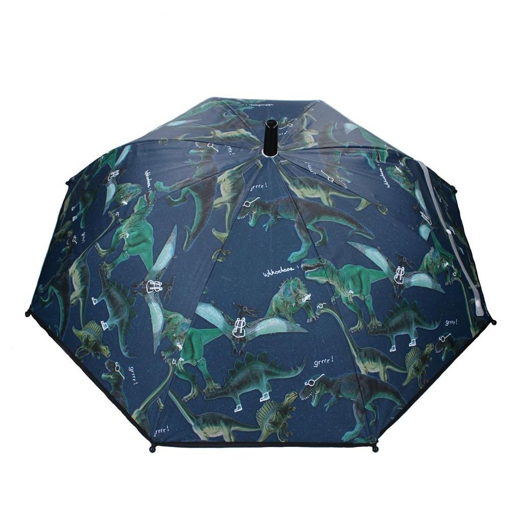 Parapluie basique dinosaures bleu vert