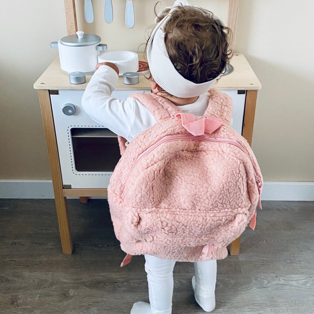Vadobag sac à dos Pret être doux et enfant en peluche rose