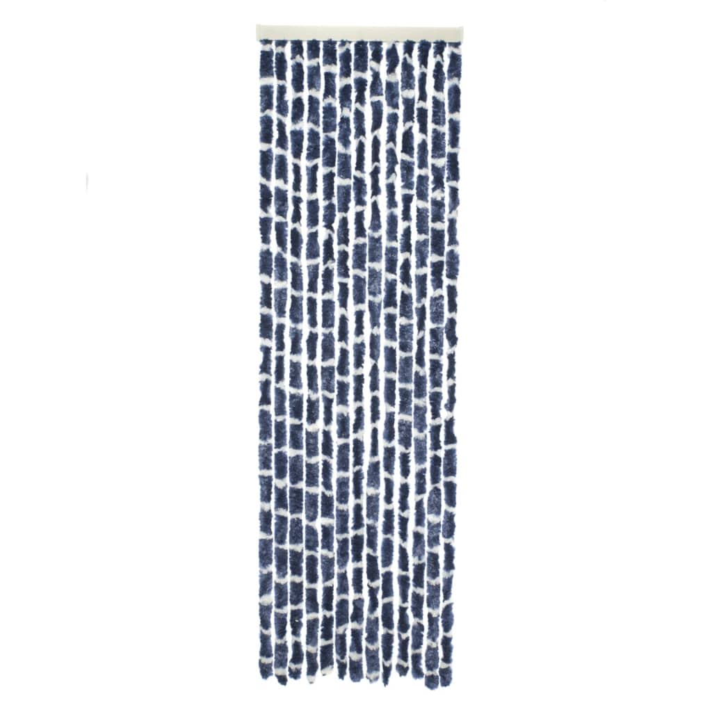 Travellife Travellife Fly Curtain Chenille Stripe 185x56 cm bleu et blanc