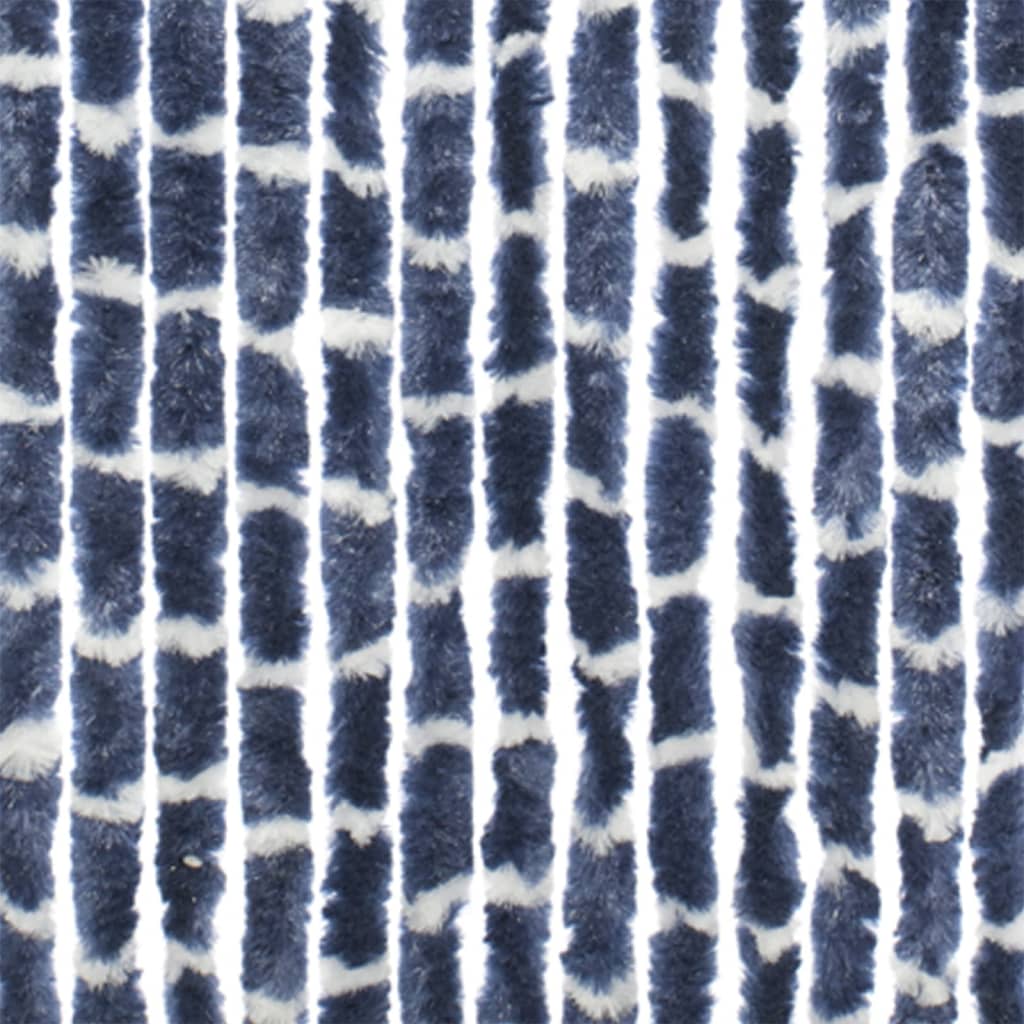 Travellife Travellife Fly Curtain Chenille Stripe 185x56 cm bleu et blanc