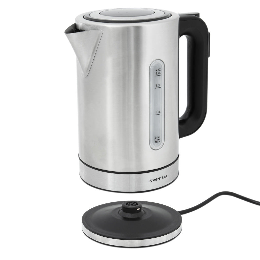 Inventum hw817d bouilloire sans fil 2200w 1,7l acier inoxydable noir