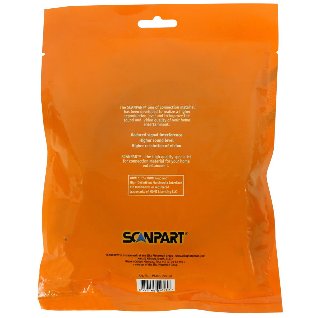 Câble HDMI Scanpart orange 3m