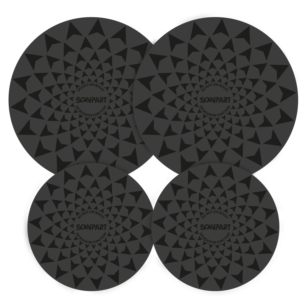 Scanpart jeu de tapis à induction rapide 2x20 2x26 cm noir