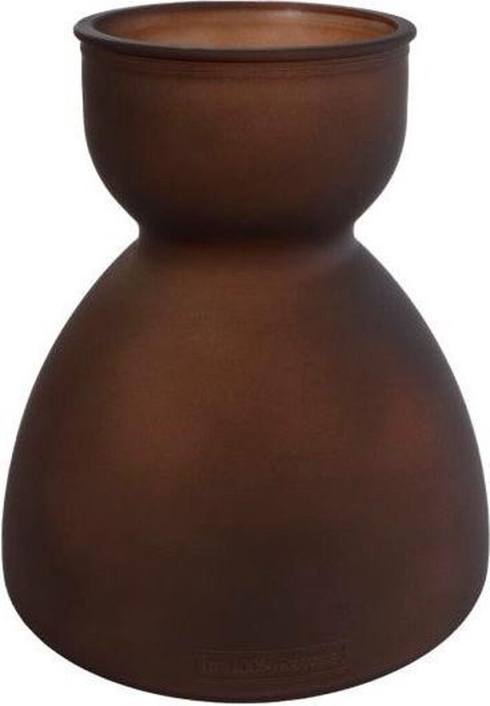 Gifts Amsterdam vase diabolo 22 x 21 cm verre marron mat