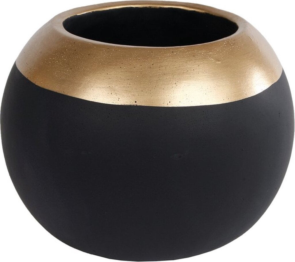Van Manen Pot de Fleur Max S Noir Or 185x185x145 mm