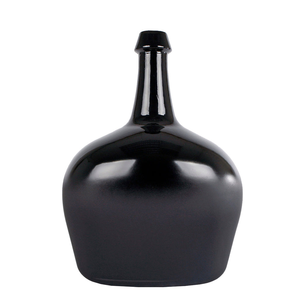 Vase Divers Graffa Victoria L noir brillant mat 27x20x38 verre