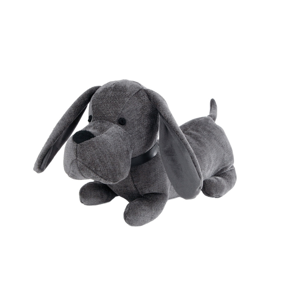 Cale-porte teckel d. tissu gris 38x15x18cm | 2 pièces