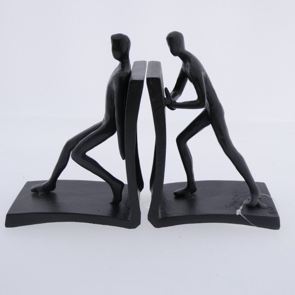 Gifts Amsterdam Serre-livres Sculpture Push Métal Noir 23x7x 15,5cm