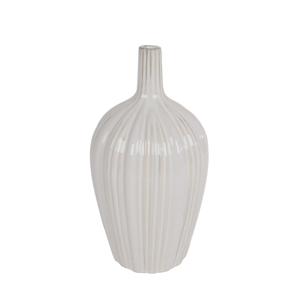 Vase divers annet m faïence blanche 14,5x14,5x28cm
