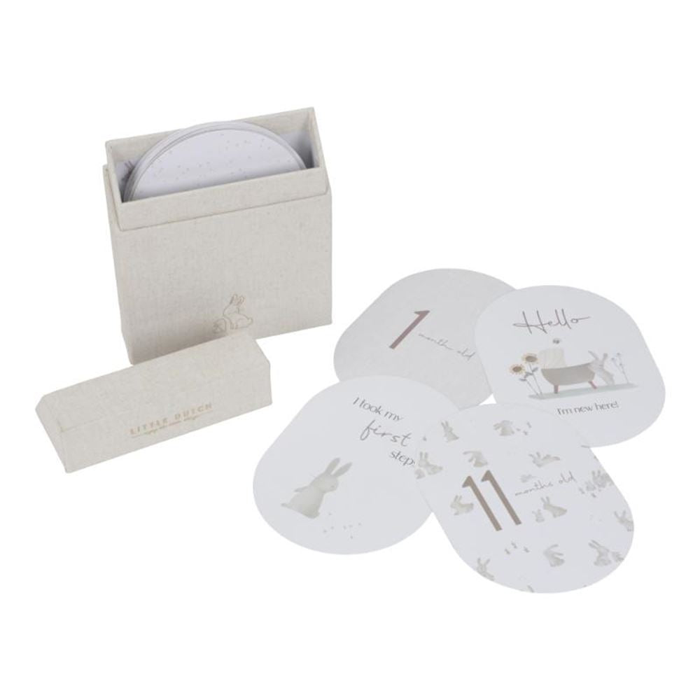 Little dutch mijlpaal kaarten 'mijn eerste jaar' baby bunny fsc