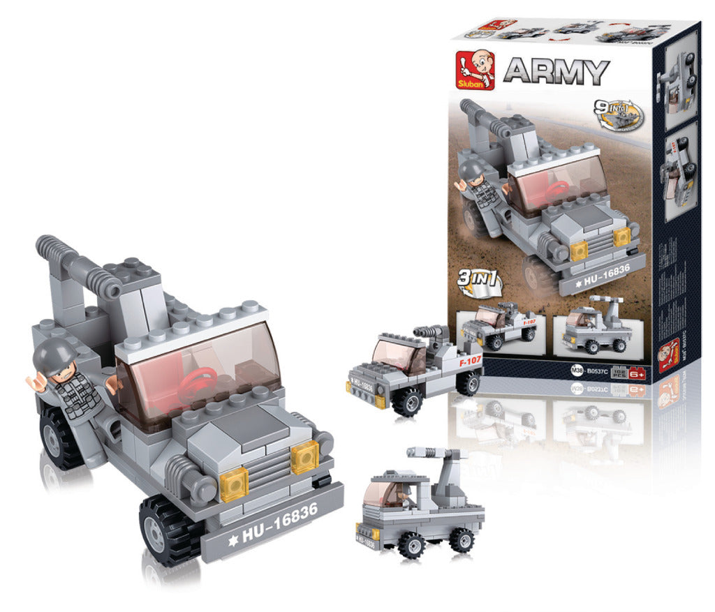 Sluban M38-B0537C Lanceur de fusée 3 en 1, 102 pièces