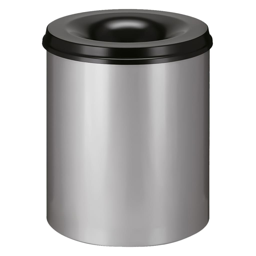Poubelle auto-extinguible V-part v-part 80 l argent et noir